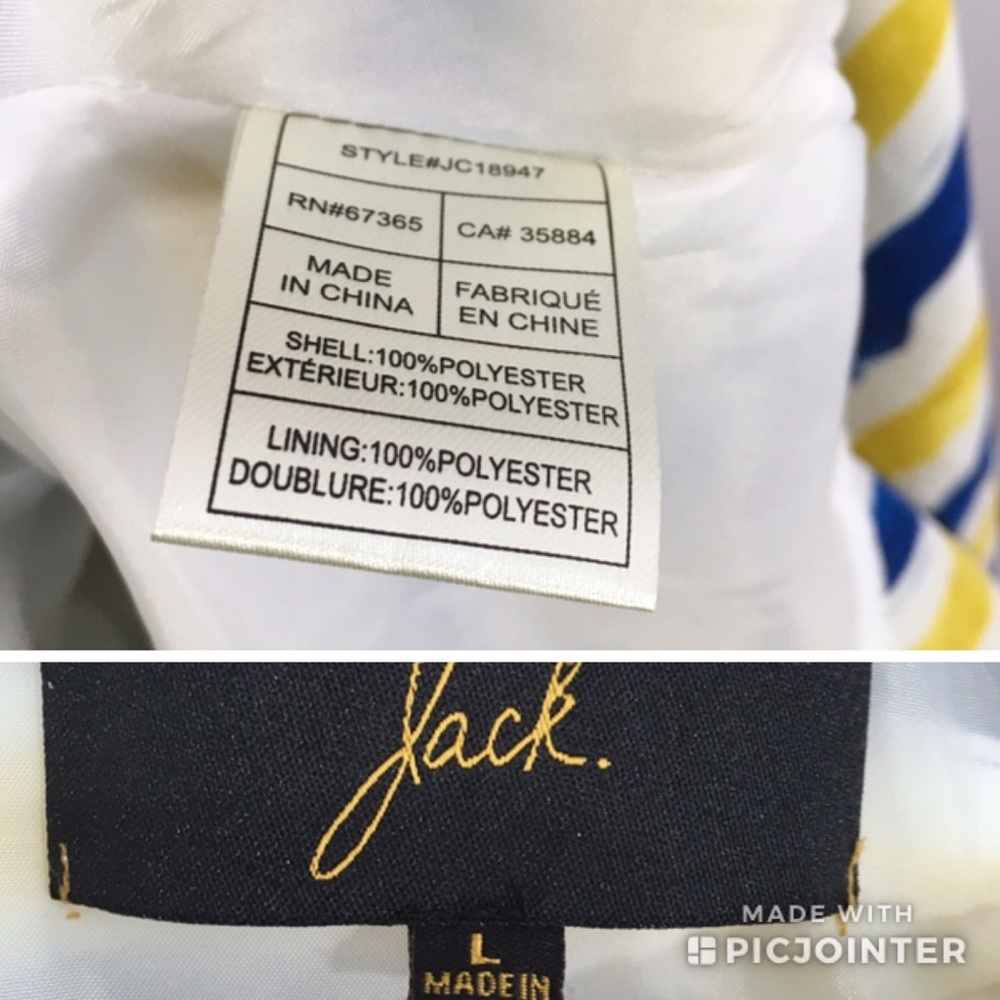 Jack by BB Dakota Lund Striped Watercolor Dress L - Picture 8 of 8